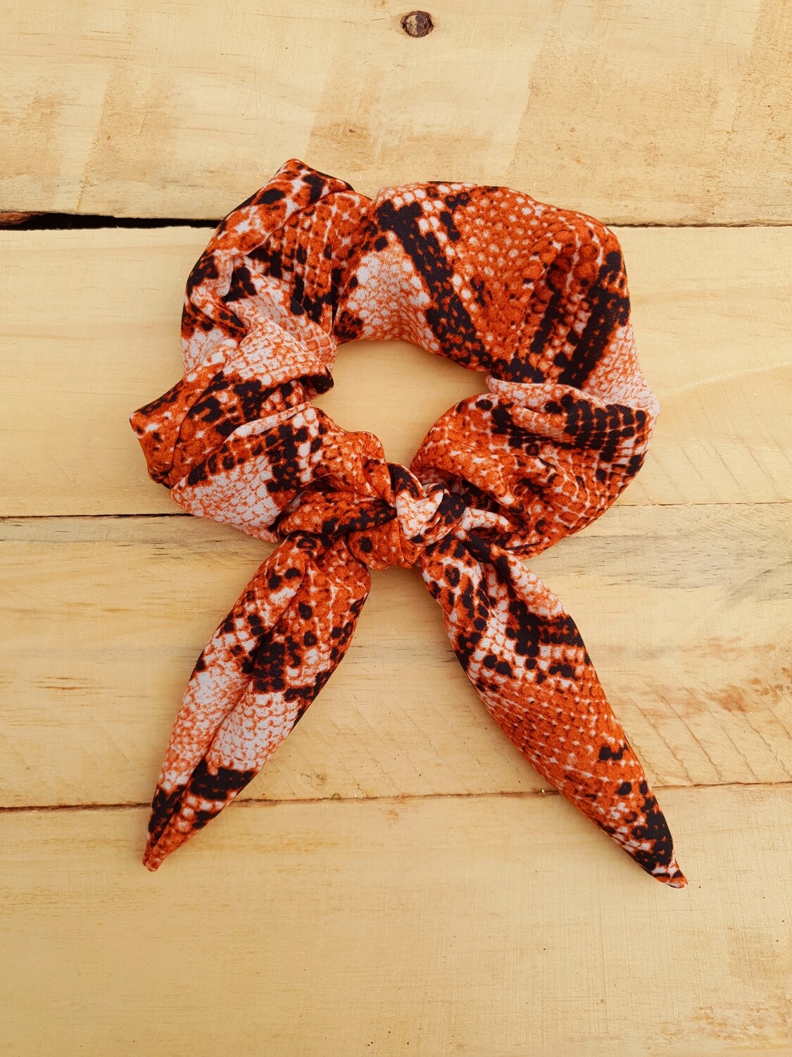 Chiffon Snake Skin Scrunchie