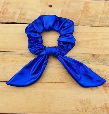 Royal Blue Metallic Scrunchie