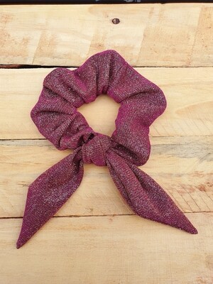 Gold and Purple Glitter Scrunchie