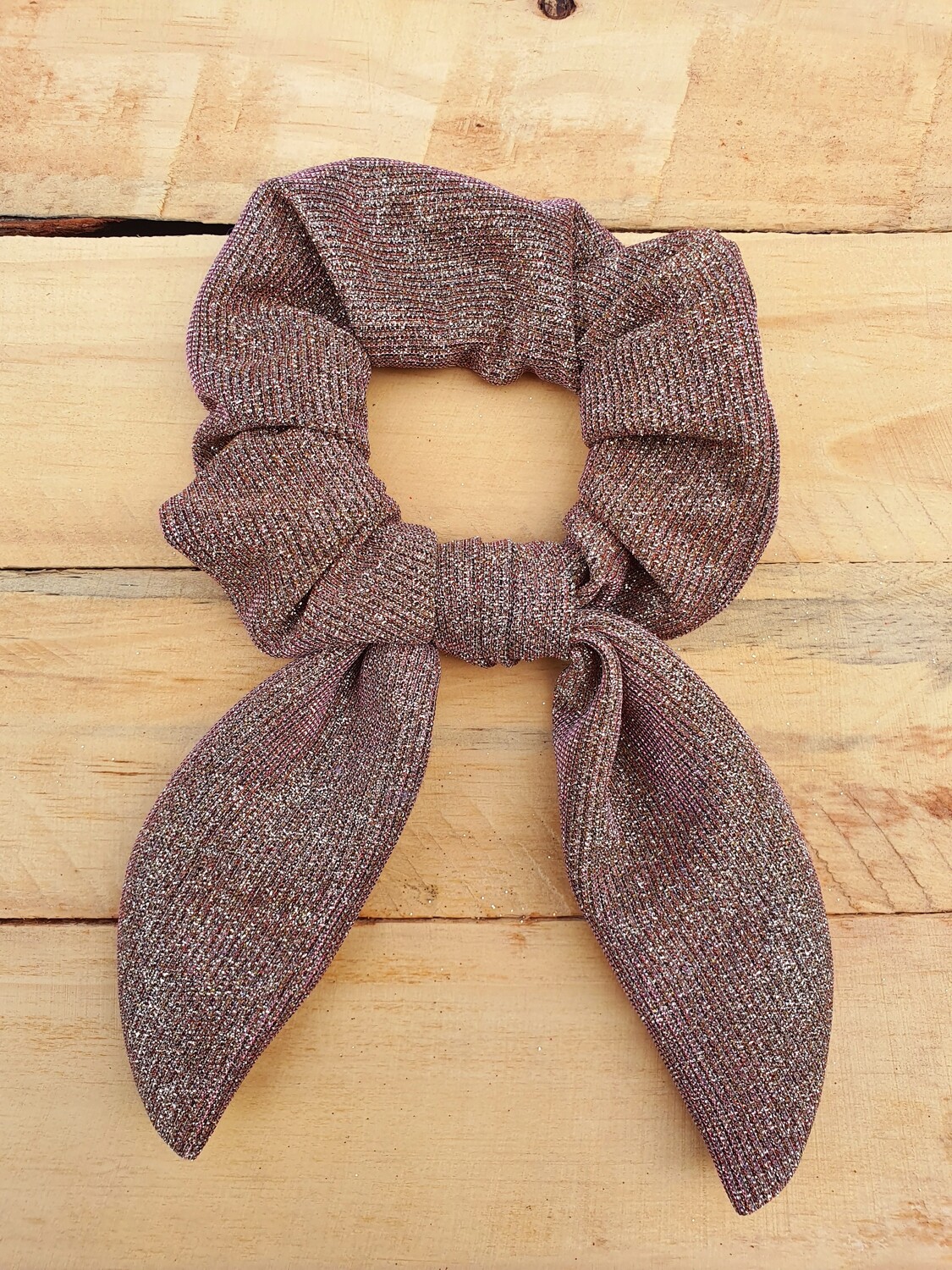 Dark Gold Metallic Scrunchie