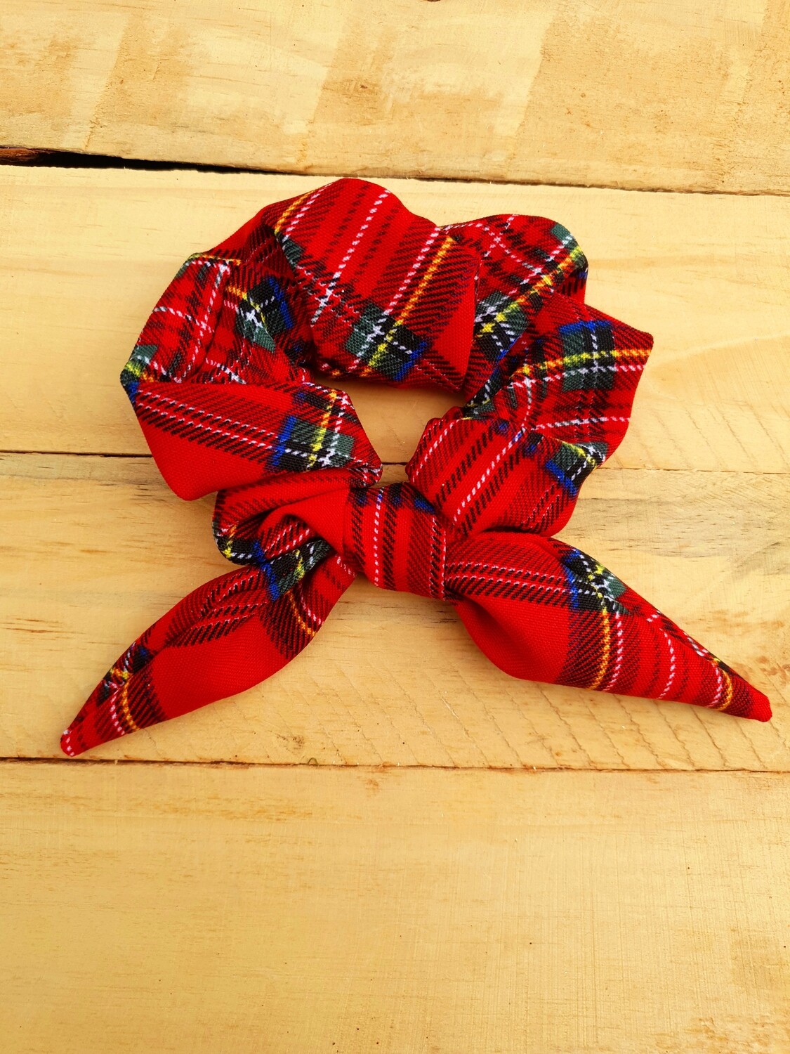 Red Check Scrunchie