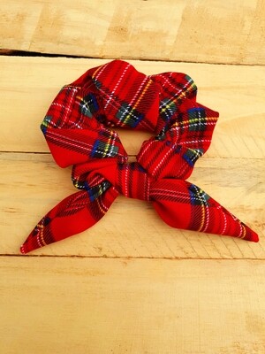 Red Check Scrunchie