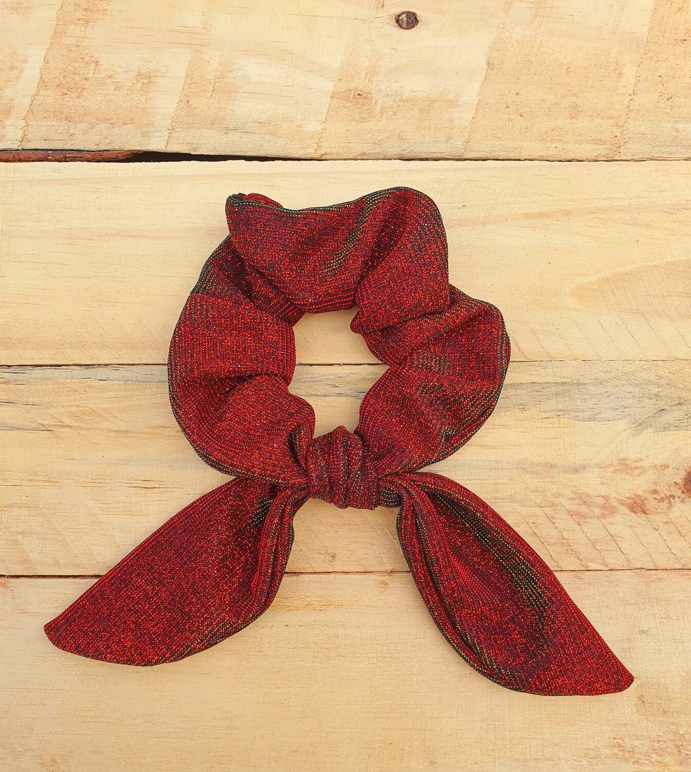 Rust Gold Glitter Scrunchie