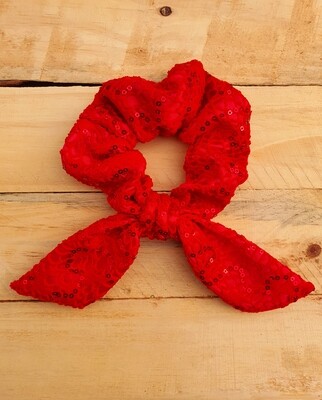 Red Lace Scrunchy