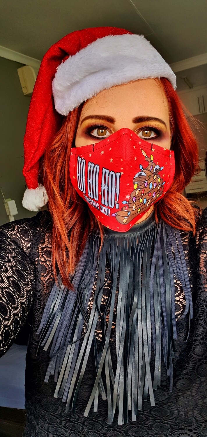 Am I Jolly Enough Red Sublimation Mask