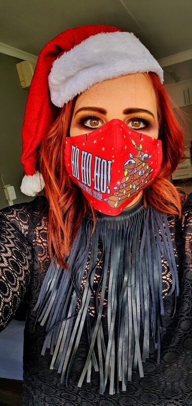 Am I Jolly Enough Red Sublimation Mask