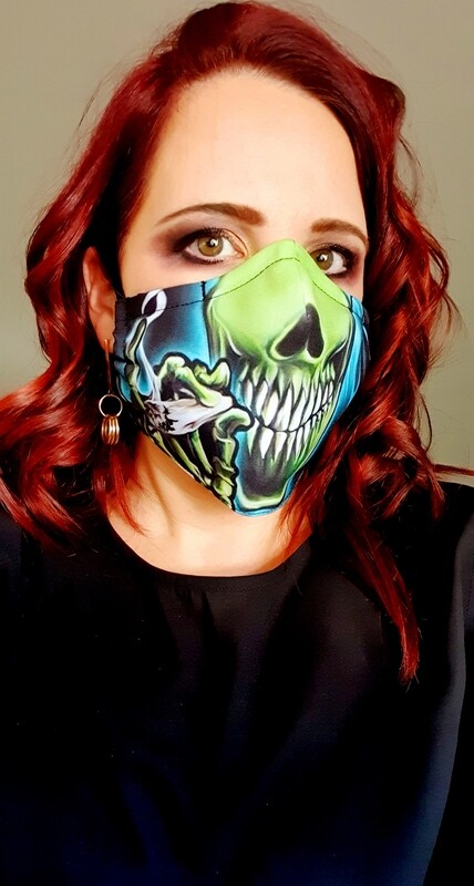 Green Alien Smoking Sublimation Mask