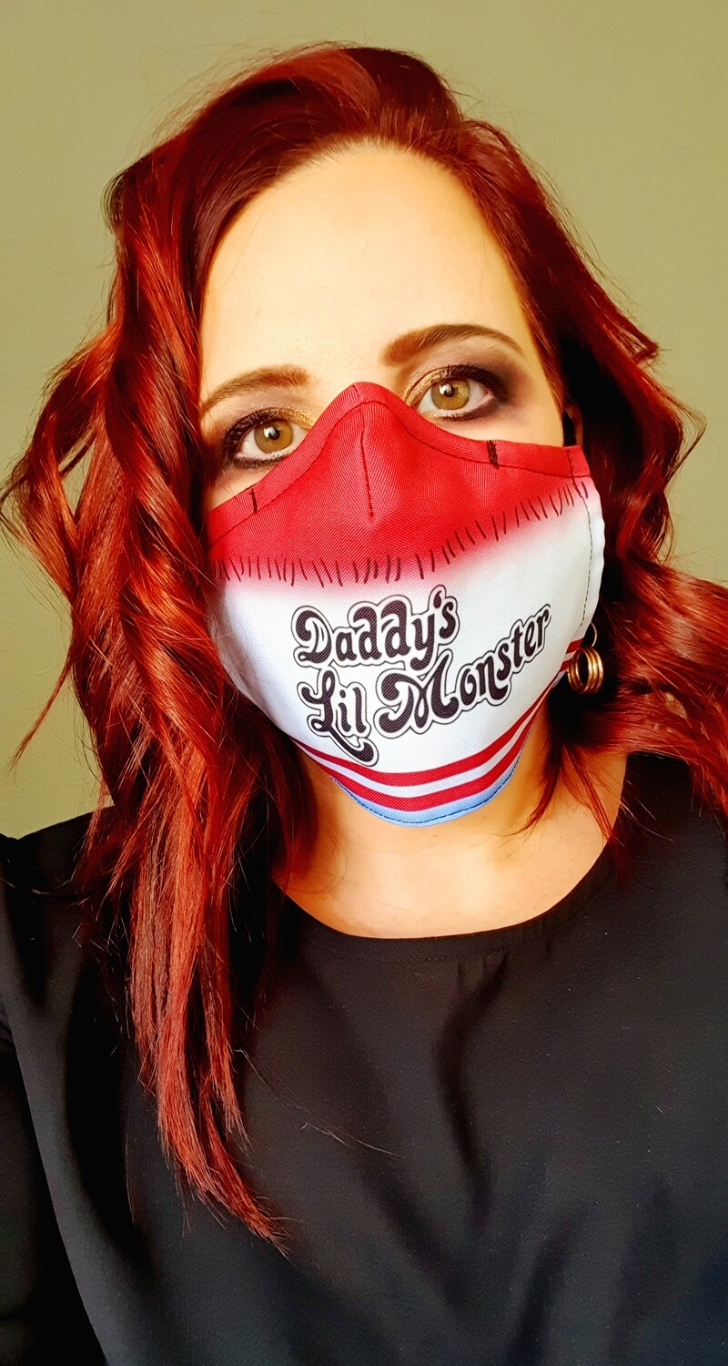 Daddy&#39;s Little Monster Sublimation Mask