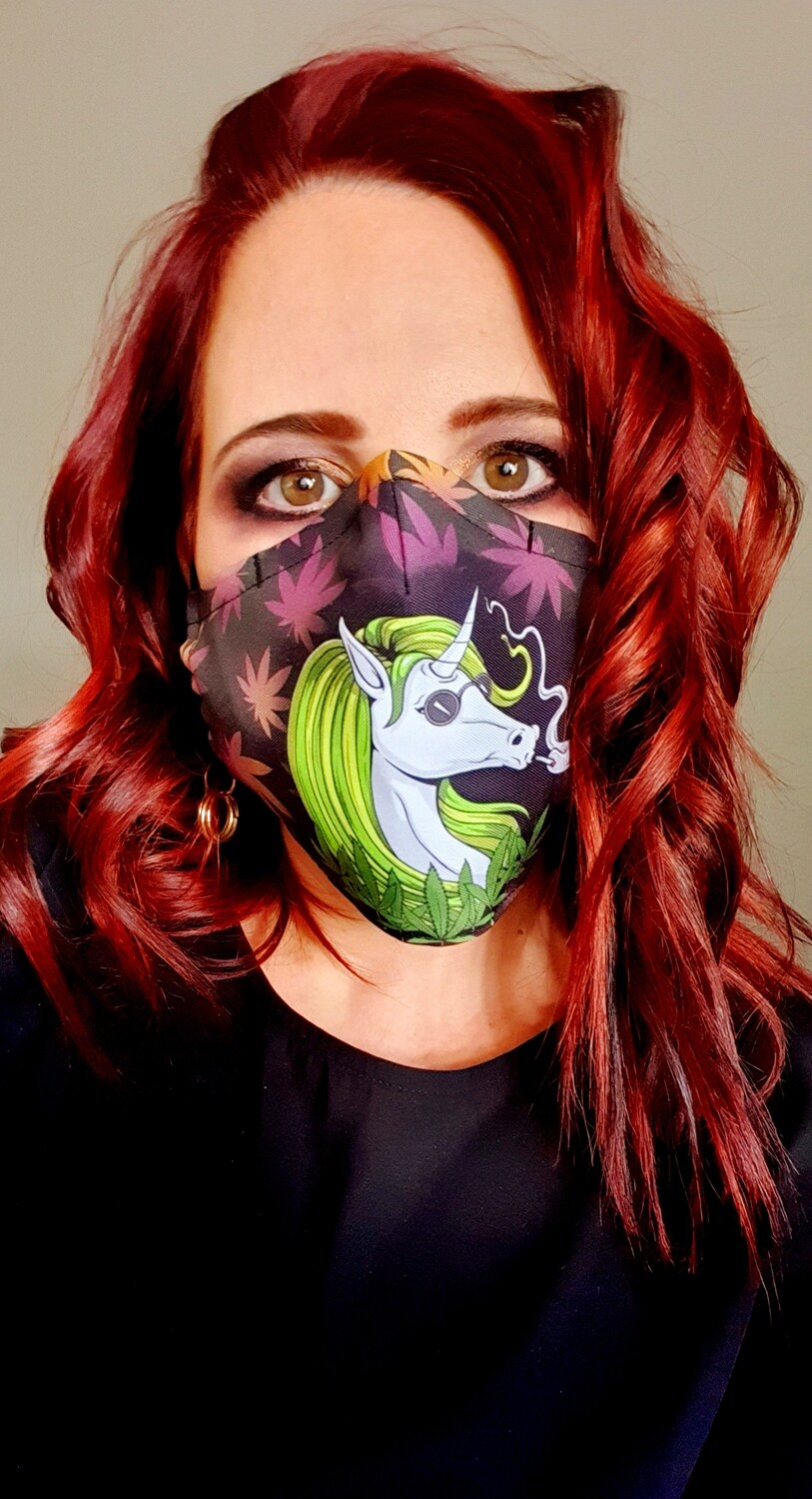 Smoking Unicorn Sublimation Mask