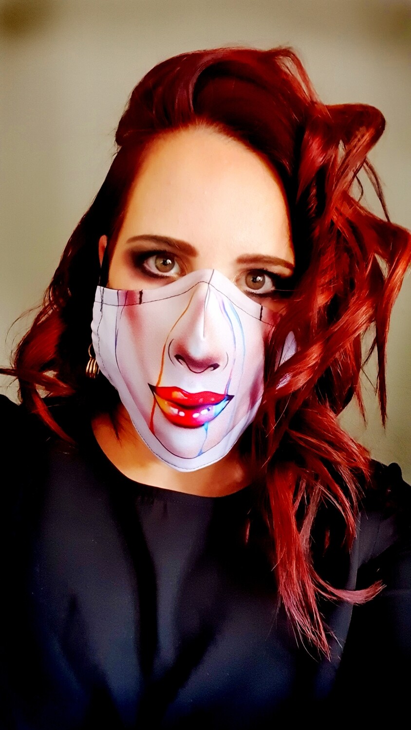 Colourful Lips Face Sublimation Mask Colourful Lips Face Sublimation Mask