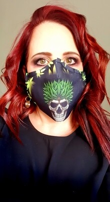 Weed Skull Sublimation Mask Weed Skull Sublimation Mask