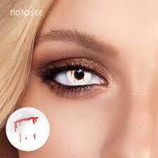 Trauma White Slit Contact Lens