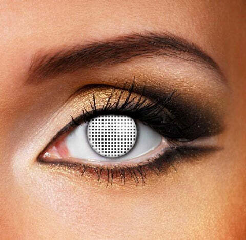 White Mesh Contact Lens