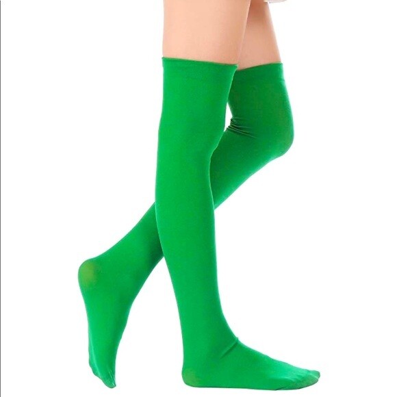 Green Thigh High Stocking