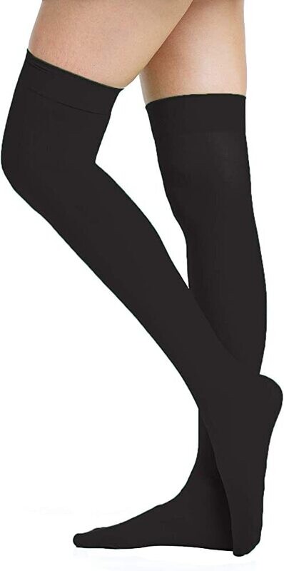 Black Thigh High Stockings