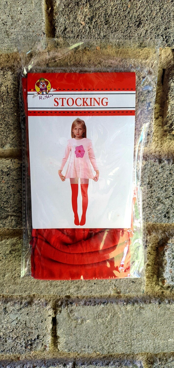 Kiddies Red Thigh High Stocking