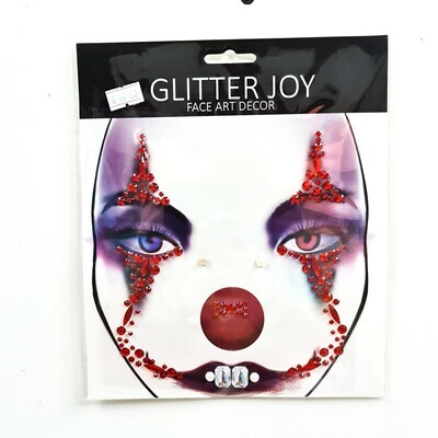 Red Clown Self-Adhesive Rhinestone Set