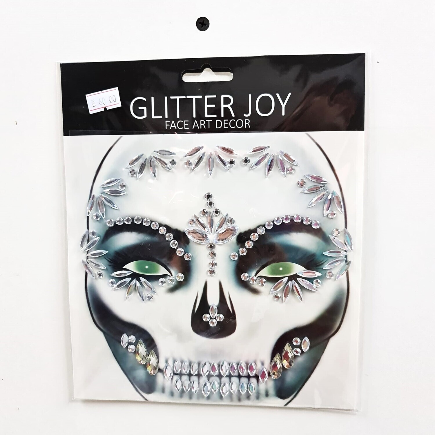 Glitter Skull Self-Adhesive Rhinestone Set