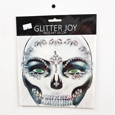 Glitter Skull Self-Adhesive Rhinestone Set