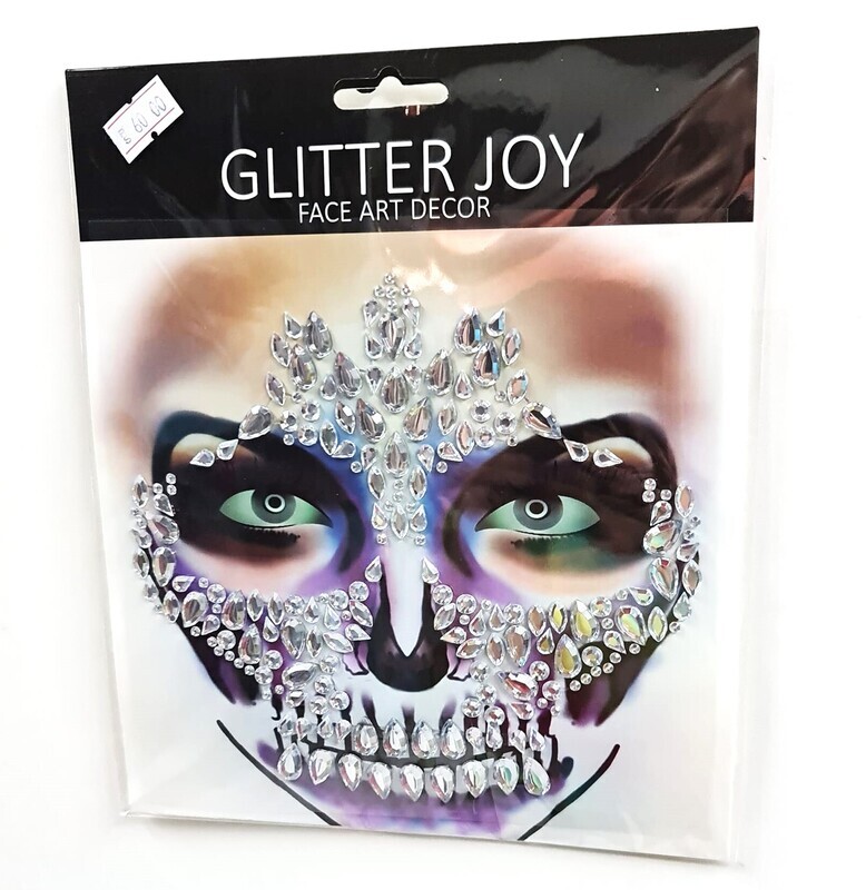 Glitter Skull Self-Adhesive Rhinestone Set 2