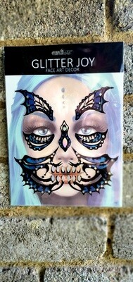 Blue and Silver Face Sticker Set