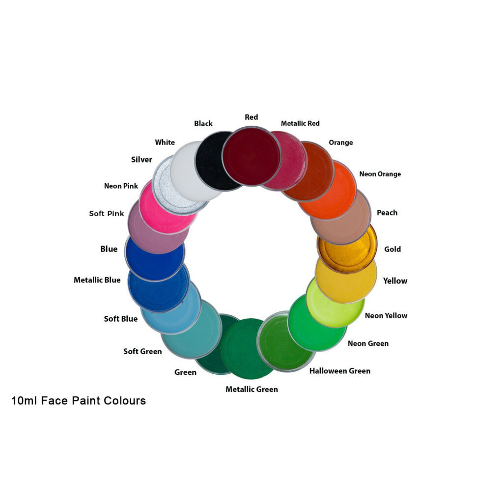 Water Activated 10ml Face Paint Pots