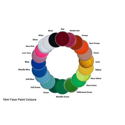 Water Activated 10ml Face Paint Pots