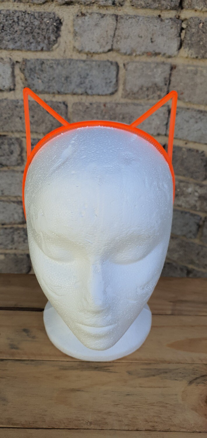 Neon Orange Cat Ears