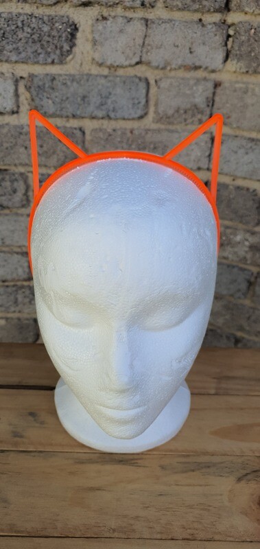 Neon Orange Cat Ears