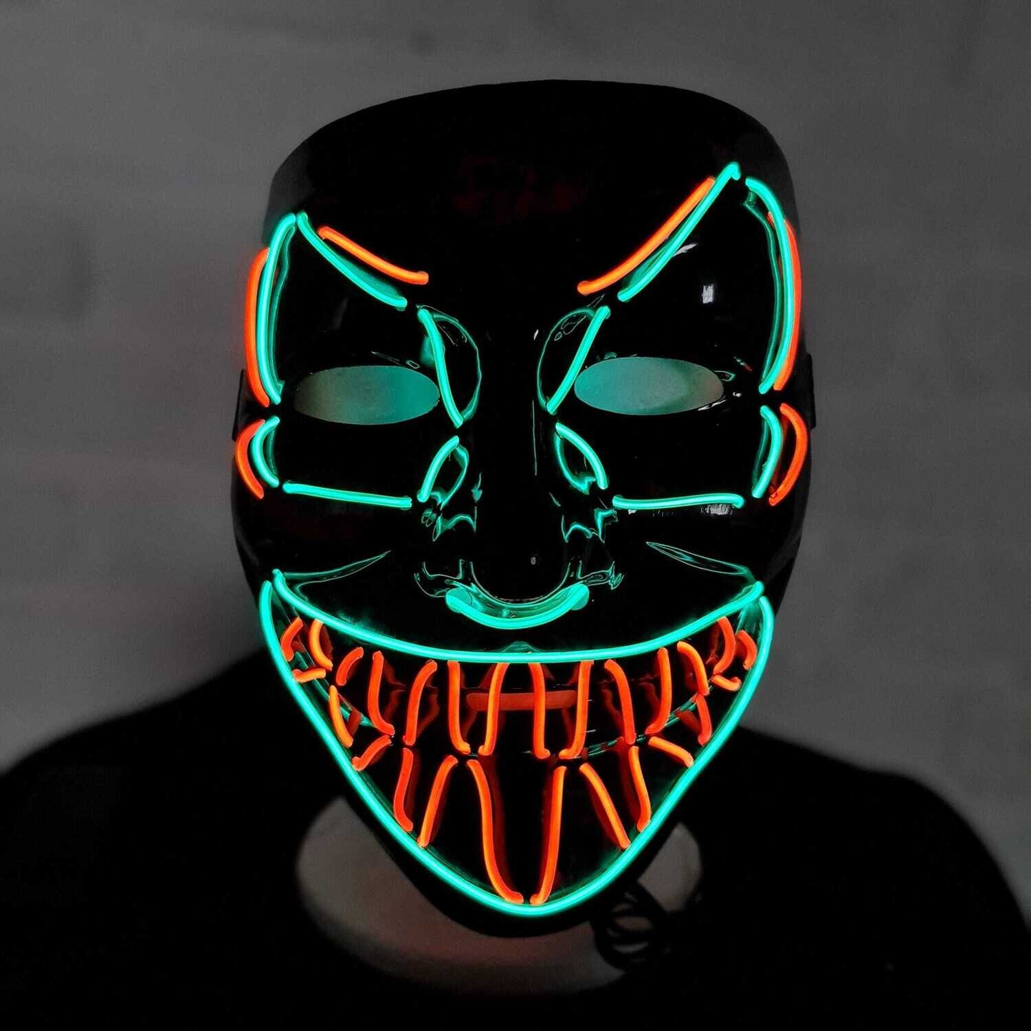 Light up  the Purge Mask Green and Orange