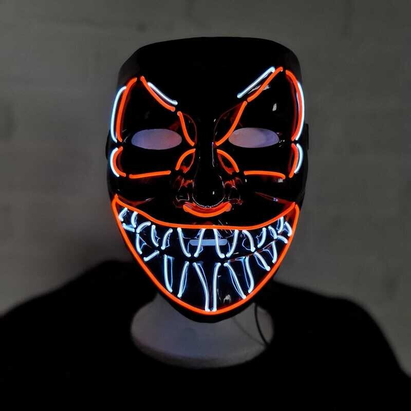 Light up  the Purge Mask Orange and White