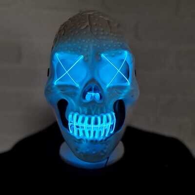 Light up  the Purge Mask Blue Skull Light up  the Purge Mask Blue Skull