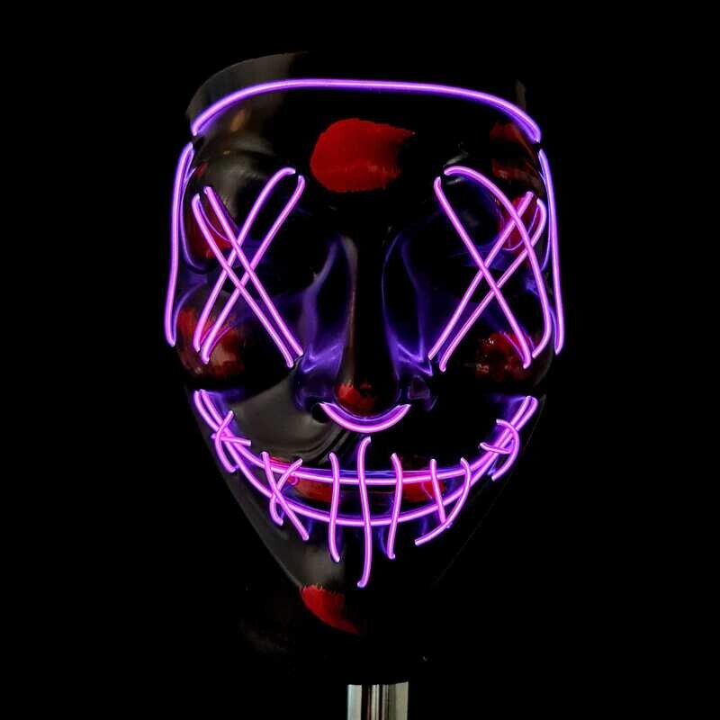 Light up  the Purge Mask Purple