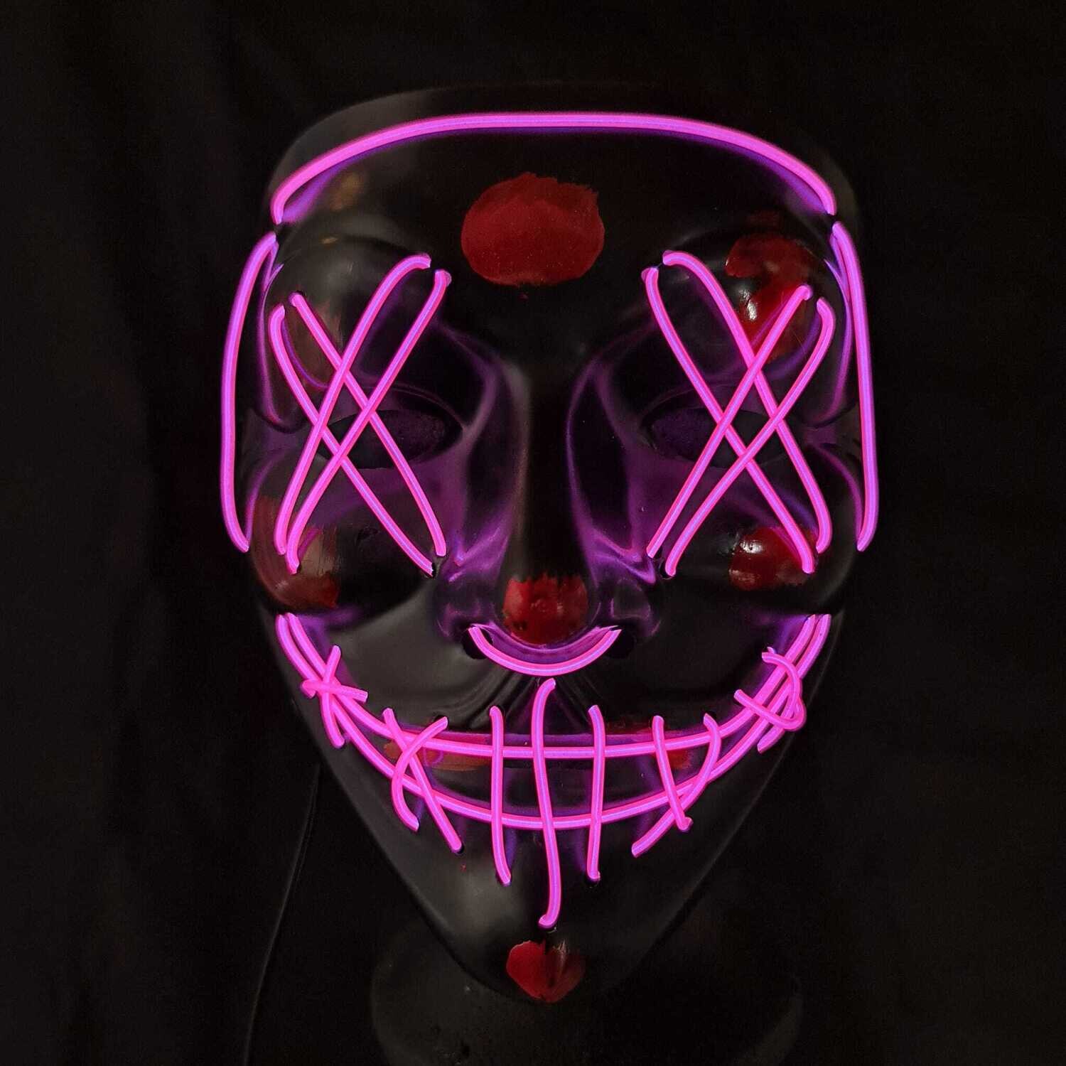 Light up  the Purge Mask Pink