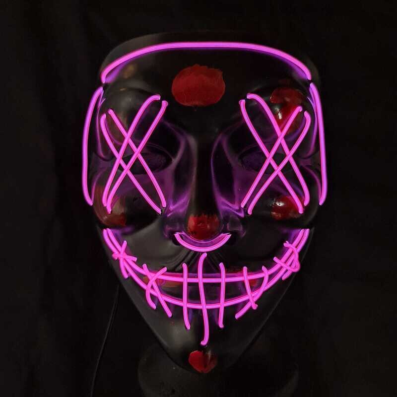 Light up  the Purge Mask Pink