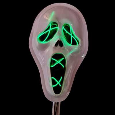 Ghost Face Light up Mask Green