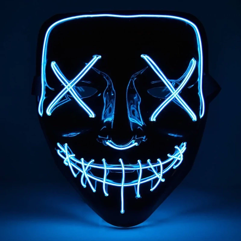 Light up  the Purge Mask Blue