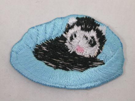 Ferret In Bed Iron On Patch