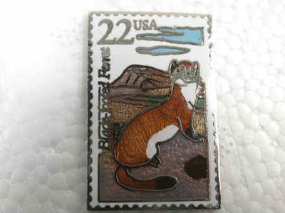 Ferret Postage Stamp Pin