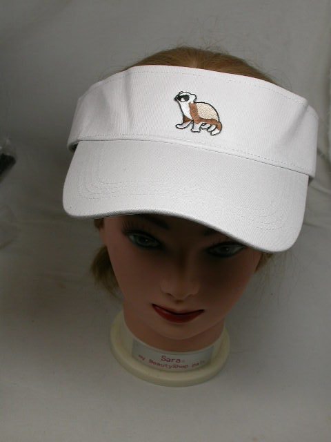 Embroidered Ferret Summer Sun Visor Cap Hat