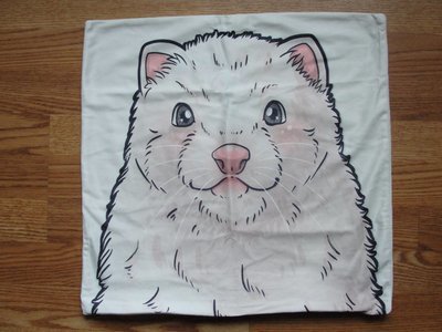 18 Inch Suede DEW Ferret Pillow Cover