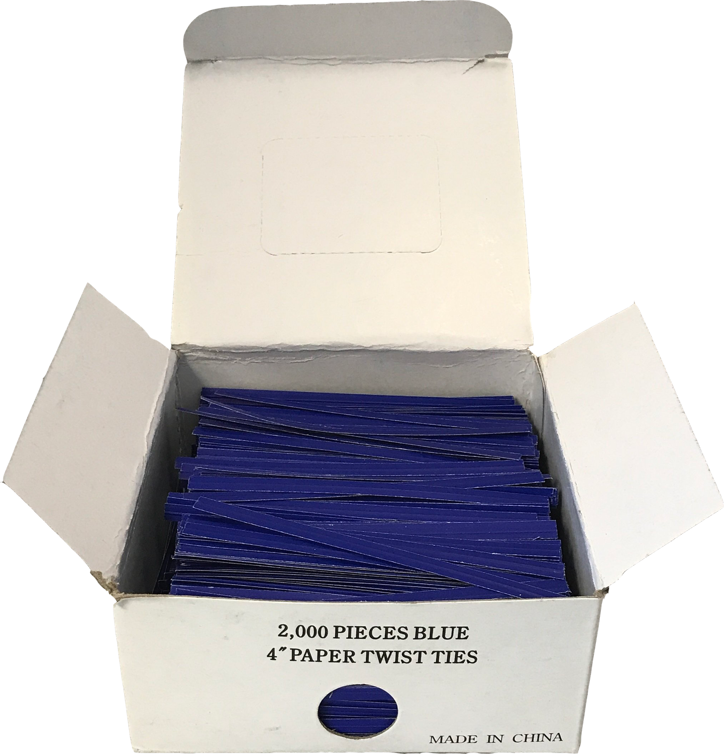 4&quot; Bulk Twist Ties (box of 2,000 ties), Color: Blue (#41825)