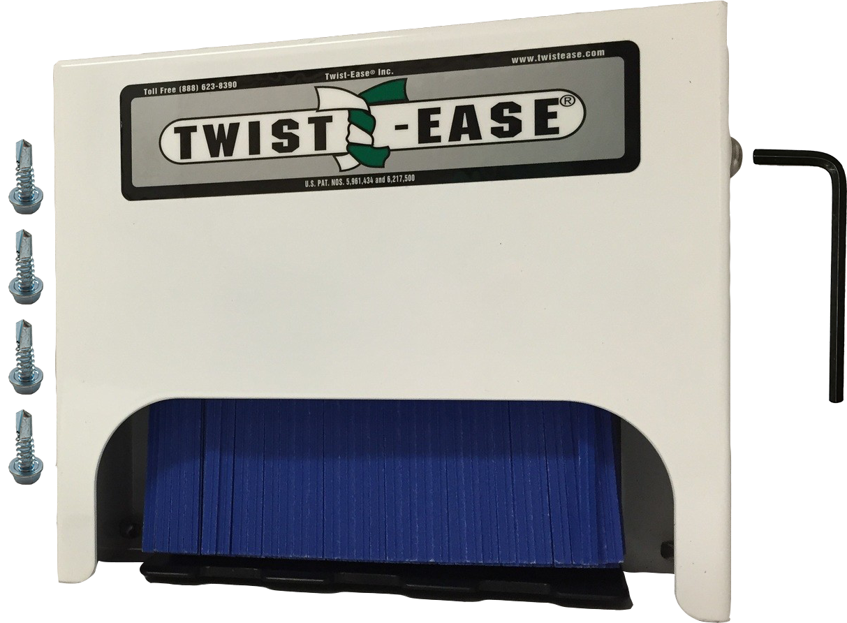 Twist-Ease 4&quot; Dispenser - Lock Box Assembly with Ties