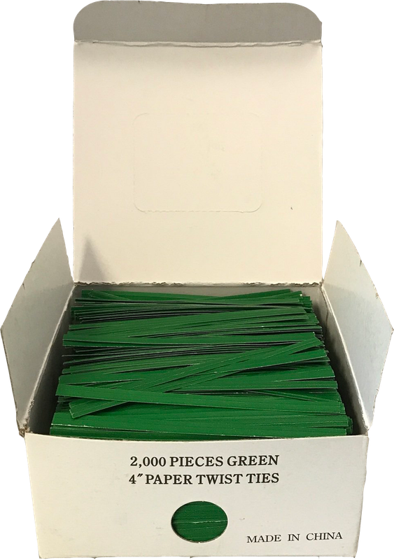 4" Bulk Twist Ties (box of 2,000 ties)