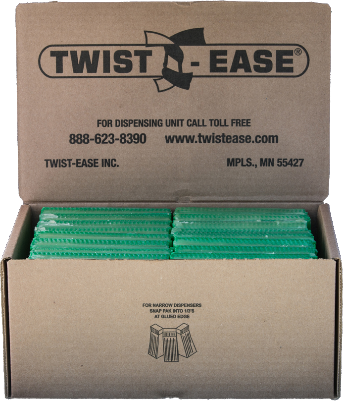 4" Twist Ties (16 Pak - 19,200 Count), Color: Green (#41501)