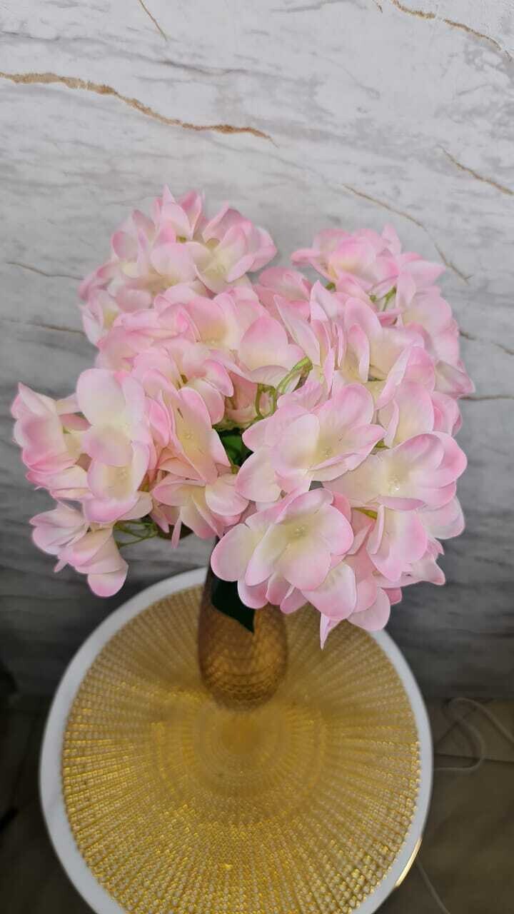 REAL TOUCH HYDRANGEA LIGHT PINK BUNCH