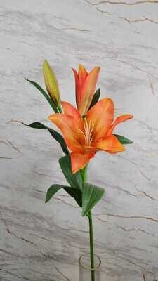 SINGLE ARTIFICIAL LILLY STEM 95CM ORANGE