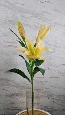 SINGLE ARTIFICIAL LILLY STEM 95CM YELLOW