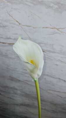 SINGLE ARTIFICIAL CALLA STEM 75CM WHITE