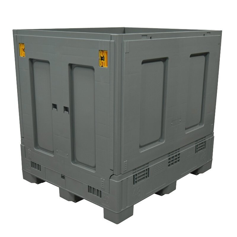 DuraGreen 40" x 48" x 46" Plastic Gaylord with Steel